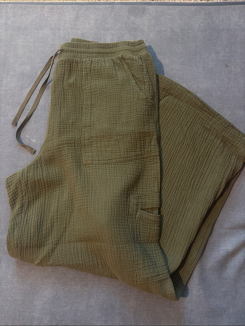 Maurices Olive Textured Drawstring Joggers